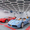 28x Hexagon LED Lighting Car Detail Home Garage Workshop Retail Without Border#