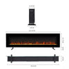 Electric Fireplace Media LED Wall Fire Wall Mounted / Standing Heater 40-100in