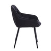 Noble Set of 2 Dining Chairs Velvet Armchairs Upholstered Soft Seat Back Metal