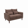 2 Seater faux leather/Linen Fabric Love Seat Sofa Armchair with Footstool Couch