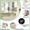 Bathroom LED Mirror Cabinet Demister Sensor Dimmable LED Lights Cupboard