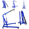 Blue Hydraulic Engine Crane 1 Ton Hoist Lift 1000kg Garage Lifting Stand Wheels
