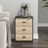 3 Drawer Wooden Bedroom Bedside Cabinet Furniture Storage Nightstand Side Table