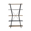Slim Waist Shape Bookcase LivingRoom Rustic Display Shelves Storage Unit Divider