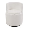 360° Swivel Chair Upholstered Sherpa Fleece Tub Armchair with Seating Storage UK