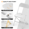 4 Pcs Folding Chair Foldable Computer Party Meeting Room Home Office Chair White