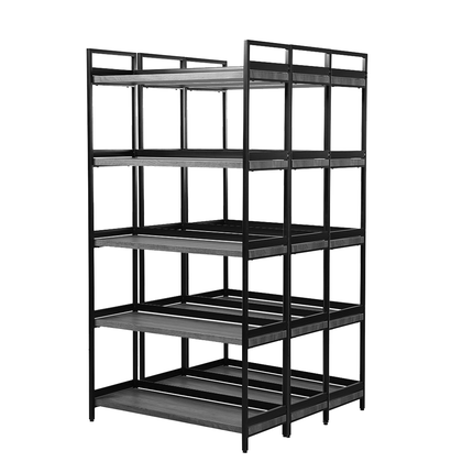 3 x 5 Tier Contemporary Industrial Bookshelf/Shelving Unit Light Oak 1750mmH