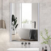 Bathroom Mirror with 3-Colors LED Lights Touch Control Wall Mounted Anti-frog