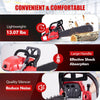 52cc Petrol Chainsaw 20" Bar 55cm Cut 2-Stroke Easy-starting Heavy Duty Wood Saw