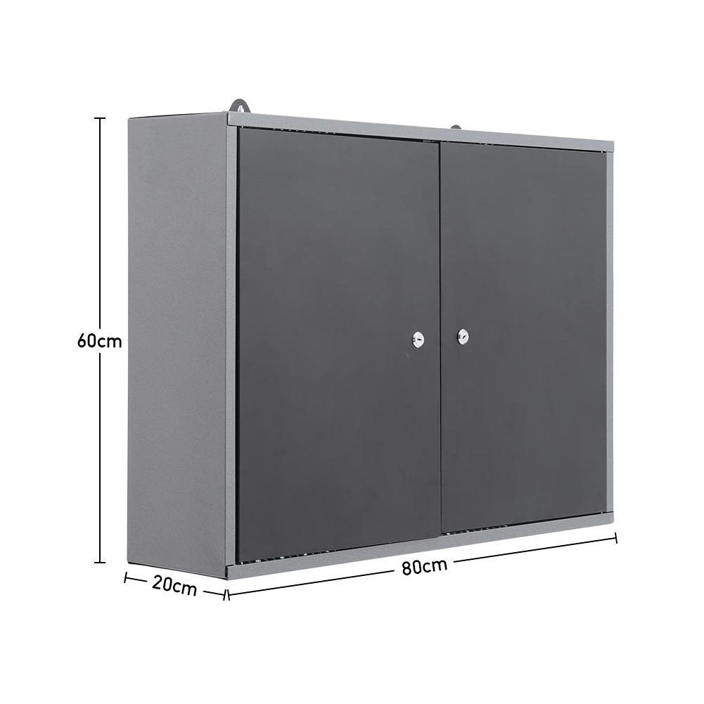 WALL MOUNTED TOOLS RACK METAL GARAGE STORAGE CUPBOARD TOOL CHEST CABINET LOCKER