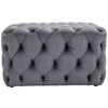 Large Square Footstool Chesterfield Button Puffe Stool Coffee Table Window Seat