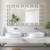 Modern Accent Glass Wall Mirror Rectangular for Living Room Bedroom Office Foyer
