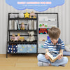 Bookshelf Bookcase with 9 Storage Compartme for Children's Reading Room Black