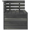 6 Piece Garden Pallet Lounge Set Solid Pinewood Dark Grey