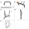 Heavy Duty Metal Double Rail Clothes Garment Hanging Rack w/ Shelfs & Shoe Rack