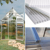 Clear PC Polycarbonate Hollow Sheets Garden Greenhouse Shed Wall Panels 4mm