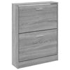 Sufrk Shoe Cabinet Grey Sonoma 59x17x81 Engineered Wood,Shoe Cabinet G2S5