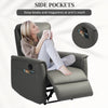 Recliner Armchair with Thick Padded Spring Cushion, Microfibre Manual Reclining