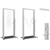 Outdoor Shower with Tray WPC Stainless Steel vidaXL