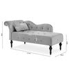Chaise Lounge Elegant Colourful Velvet Reader's Bedroom Lounge Sofa w/ Wood Legs