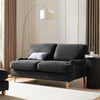 Dusk Hampshire Slate Matte Velvet & Oak 2 Seater Sofa RRP £1400