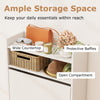 Shoe Storage Cabinet with 2 Flip Drawers-White