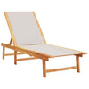 Loungers 2 pcs with Table Grey Solid Wood Acacia and V6R7