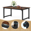 Family Dining Table for 4-6 People, 160cm Industrial Kitchen Table, Brown Hygge