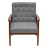 Solid Wood Frame Scandi Fabric Tub Armchair Padded Single Sofa Couch Loveseat UK