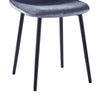 Dining Chairs 2/4PCS High Back Grey Velvet Padded Seat Kitchen Chair Office Home