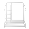 Heavy Duty Clothes Rail 120Kg Load Sturdy Clothes Rack with Shelfs & Shoe Rack