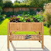 Raised Plant Bed Shelf Garden Wooden Box Flowers Herbs Vegetables Outdoor Patio