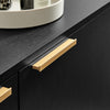 Ivala Black & Copper Effect Medium 2 Door Sideboard Modern Minimalist Melamine