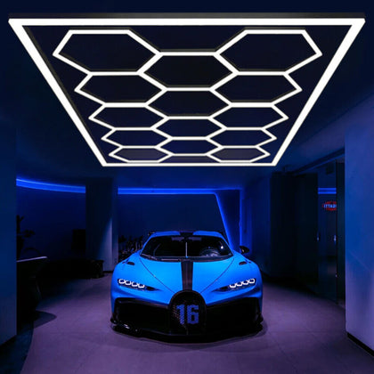 14X Hexagon LED Lighting Detailing Garage Workshop Retail Car Showroom Custom