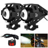 2pcs 12W Motorcycle Motorbike Headlight LED Fog Spot Lights Bulb Angle Eye Lamp