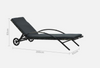 2 Sun Loungers with Table Set Rattan Anthracite Outdoor Garden Reclining Day Bed