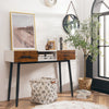 Industrial Console Table Accent Dressing Table Sofa Side Display Desk W/2 Drawer