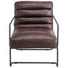 Mid Century Modern Armchair Accent Chair PU Industrial Style Metal Frame Bedroom