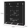 Fabric Canvas Wardrobe with Hanging Rail Shelving Clothes Storage Organiser