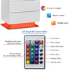 LED Light 3 Drawers Bedside Table High Gloss Cabinet Side End Table Living Room