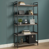 2 x 5 Tier Contemporary Industrial Bookshelf/Shelving Unit Light Oak 1750mmH