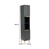 Bathroom Tall Storage Cabinet Open Shelving Unit 2 Door Tallboy Organising Unit