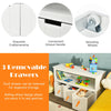Kids Toy Storage Organizer 3-Drawer Toy Chest Toy Cube Shelf w/Large Open Shelf
