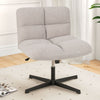 Armless Home Office Chair Swivel Desk Chair Height Adjustable Task Vanity Chair