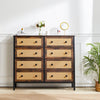 3/4/5/6/8 Drawers Dresser Tower Organizer Storage Chest of Drawers Metal Frame