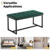 Green Velvet Padded Bed Bench Dining Bench Ottoman Stool Living room Modern