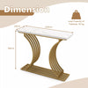 Gold Entryway Table Living Room 100cm Modern Console Table Narrow Sofa Table