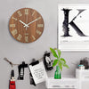 12" Luminous Wall Clock Silent Wooden Design Night Light for Living Room Bedroom