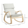 Comfortable Relax Rocking Chair Upholstered Lounge Chair Recliner with High Back