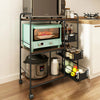 Mobile Kitchen Trolley Microwave Cart Stand Shelves Storage Fruit Basket Rack UK